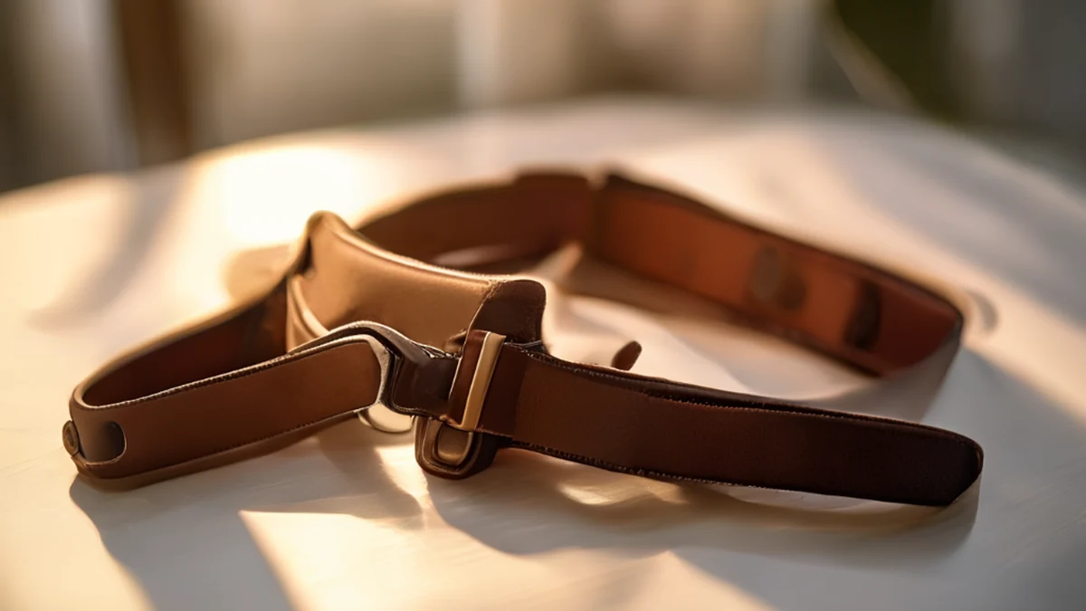 調整可能なストラップがついた犬の harness。